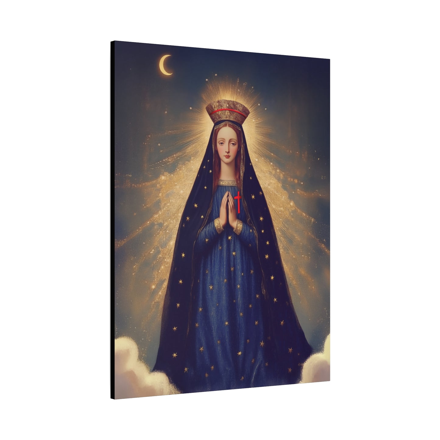 Our Lady of Pontmain - Multiple Sizes - Catholic Home art - Museum Wrapped Canvas - Sanctified Souls Print - Mother Mary Art