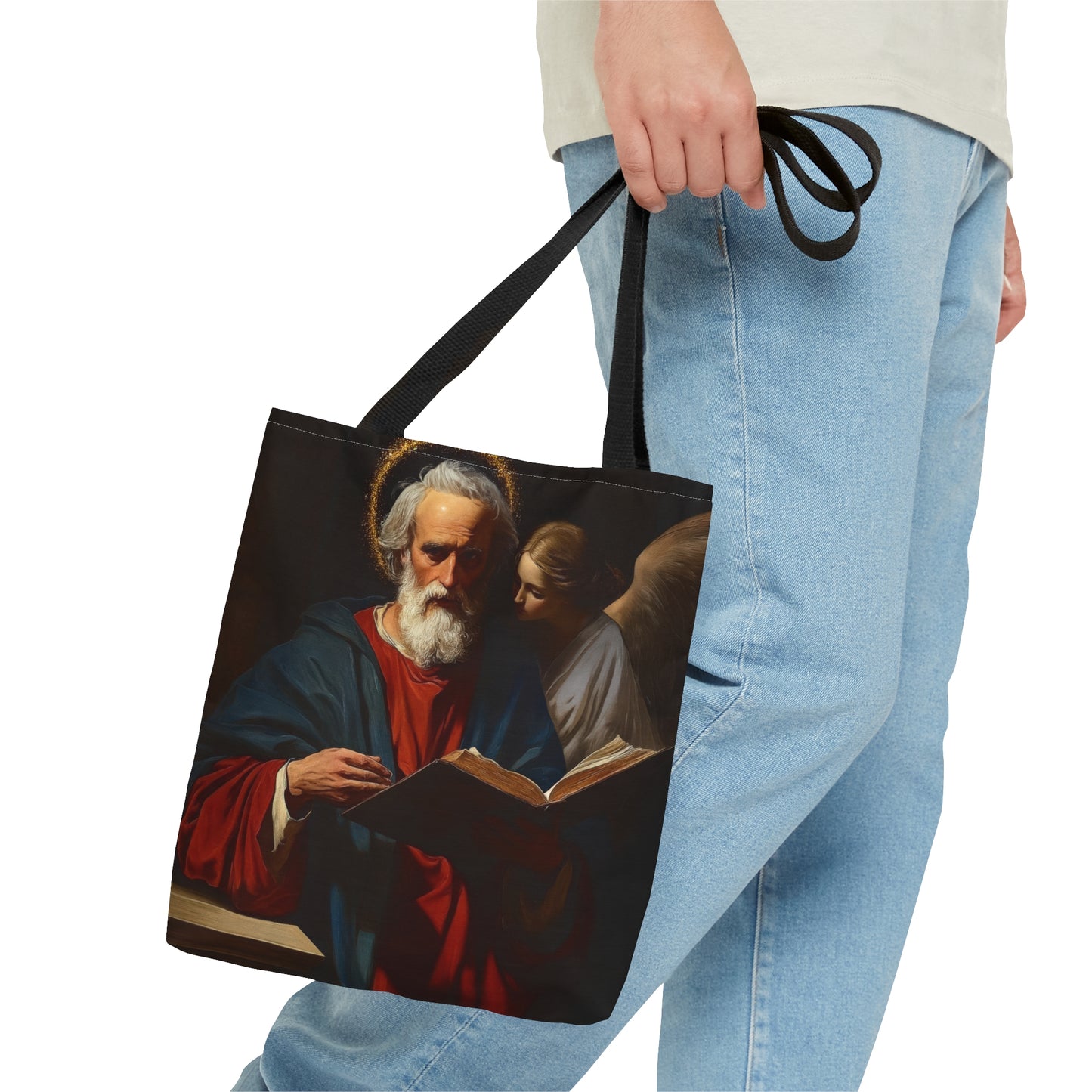 Saint Matthew the Apostle - Tote Bag - Large Medium Small Faith Art Bag - Re usable Tote Purse - Double Sided - Catholic Art Bag