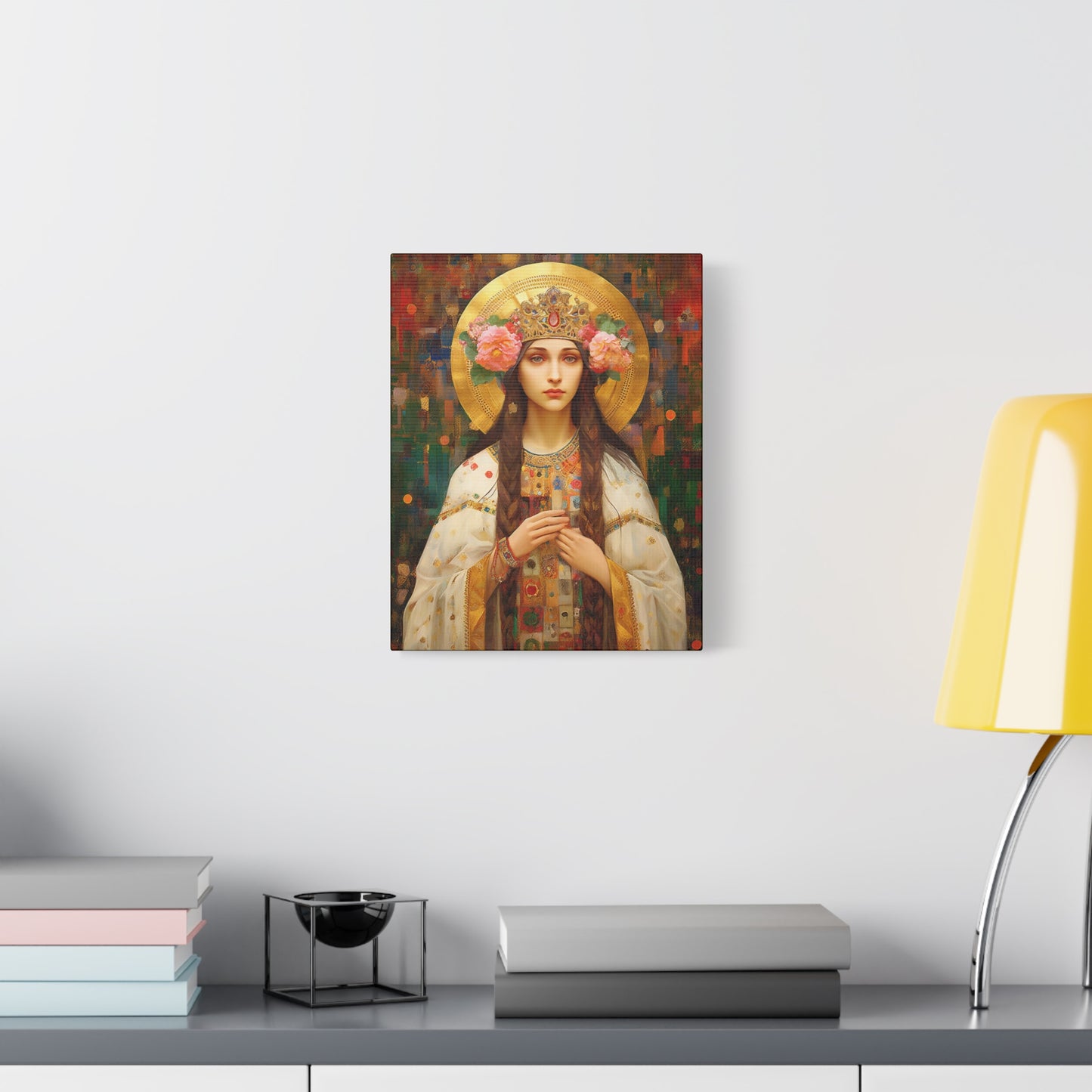 Saint Elizabeth of Hungary - Museum Wrapped Canvas - Sanctified Souls Print - Religious Art for your Home