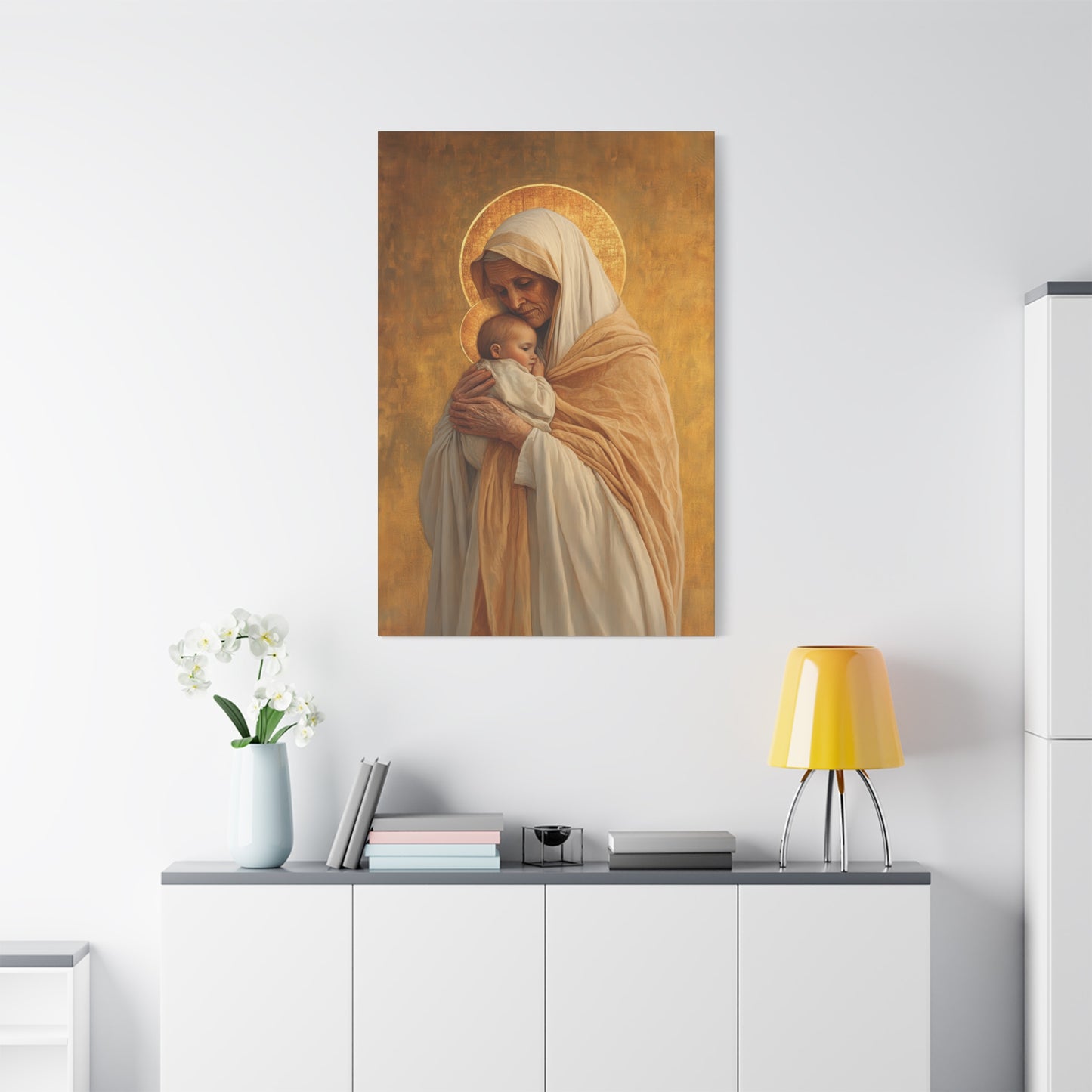 Saint Anna the Prophetess - Museum Wrapped Canvas - Print - Religious Art for your Home - Christian print - Prayer Room Art - Catholic