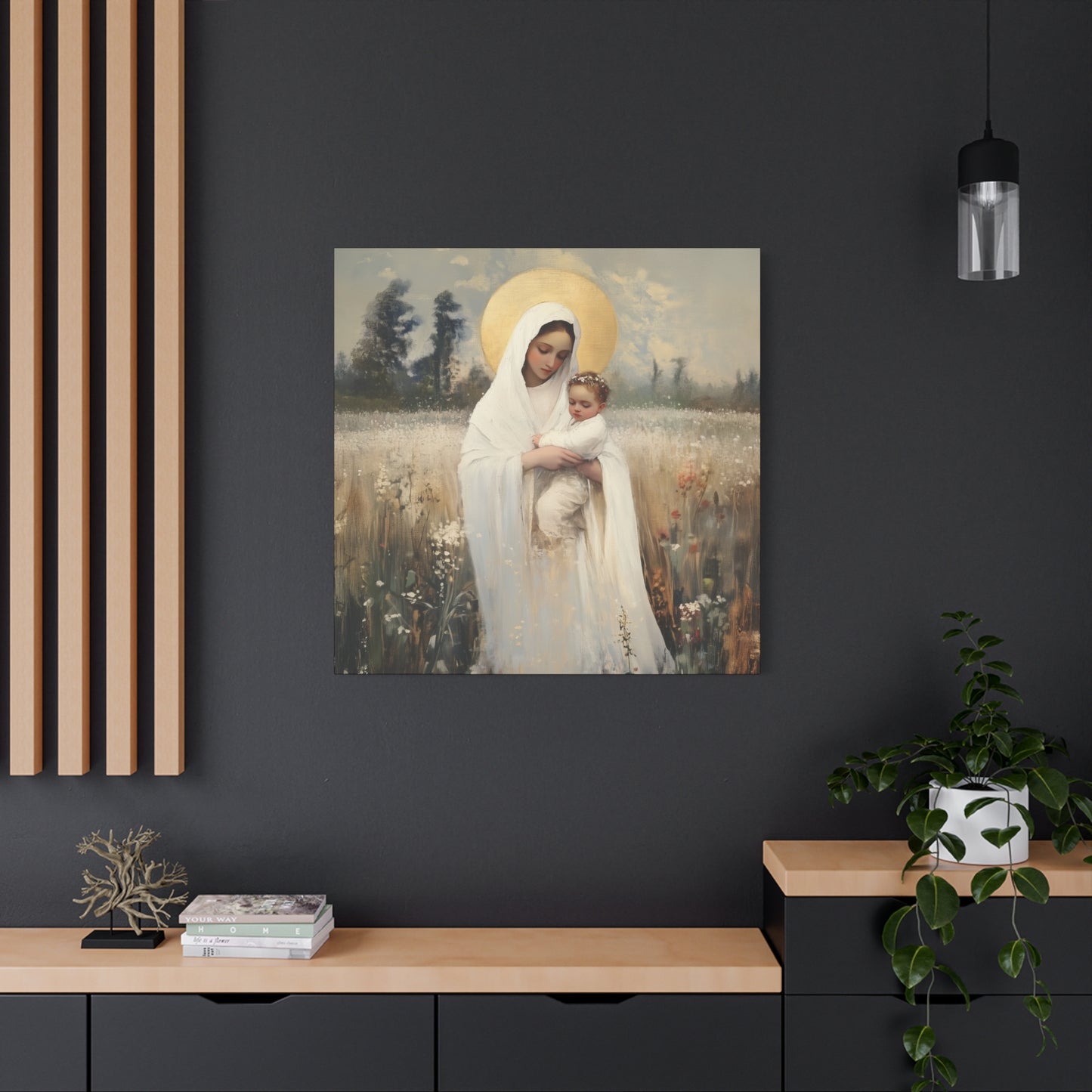 Our Lady of the Prairie - Multiple Sizes - Catholic Home art - Museum Wrapped Canvas - Sanctified Souls Print