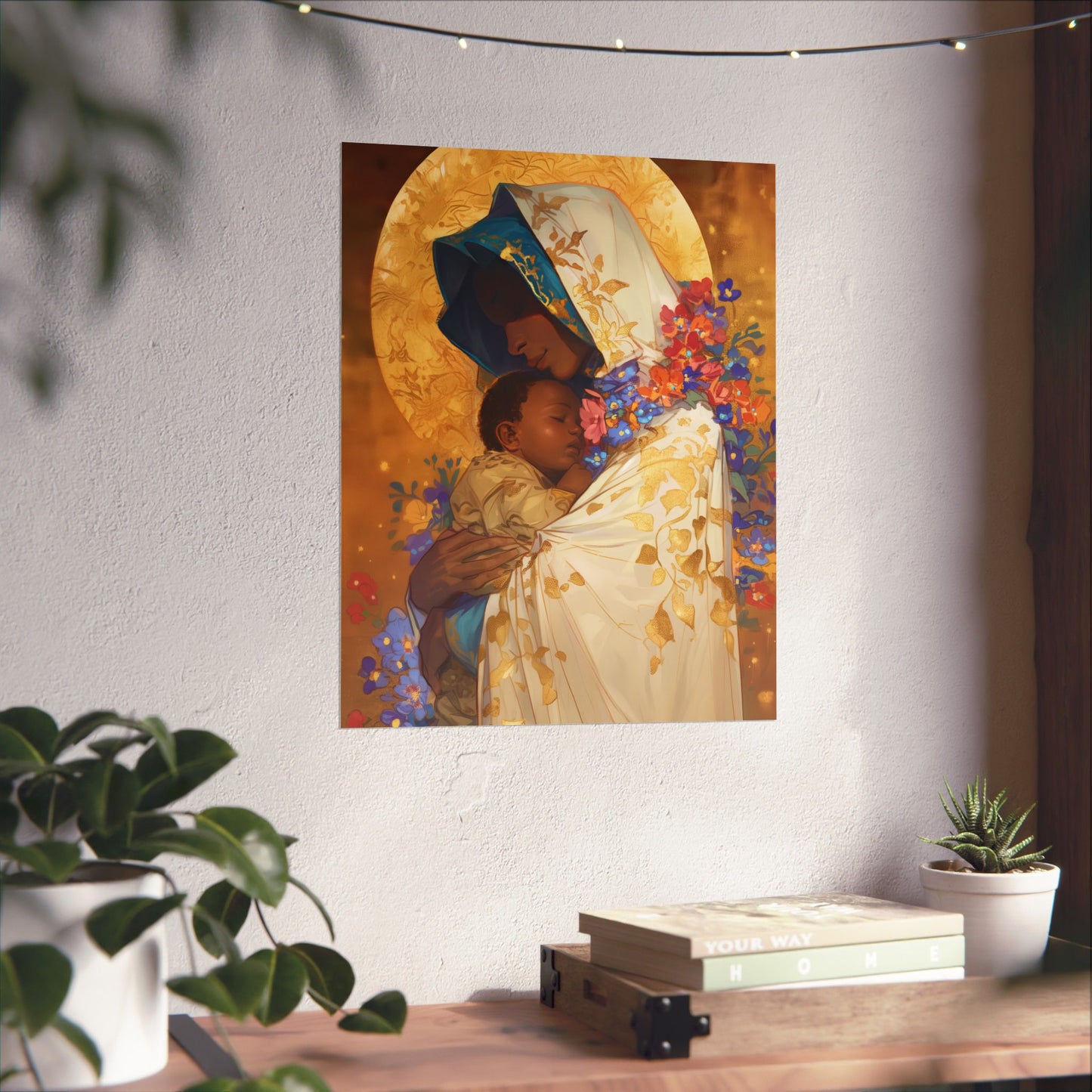 Divine Radiance- Our Lady of Kibeho's Blessing - Sanctified Souls Print - Multiple Sizes - Premium Posters - Catholic Art - Christian