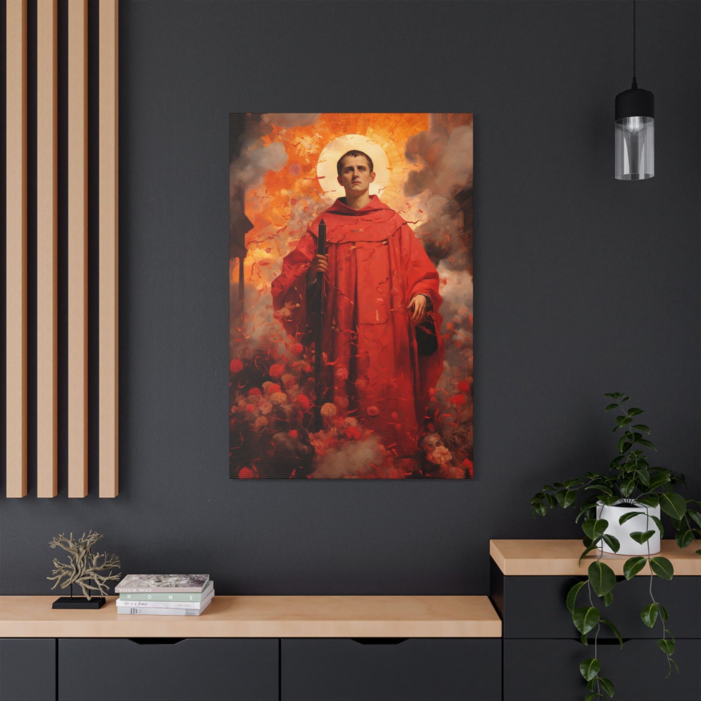 Saint Lawrence Deacon and Martyr Canvas Print - Multiple Sizes - Catholic Home art - Museum Wrapped Canvas - Sanctified Souls Print