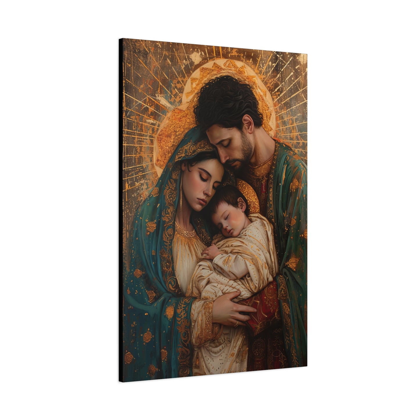 Divine Harmony - The Holy Family - Museum Wrapped Canvas - Sanctified Souls Print - Religious Art - Jesus, Mary and Joseph Art