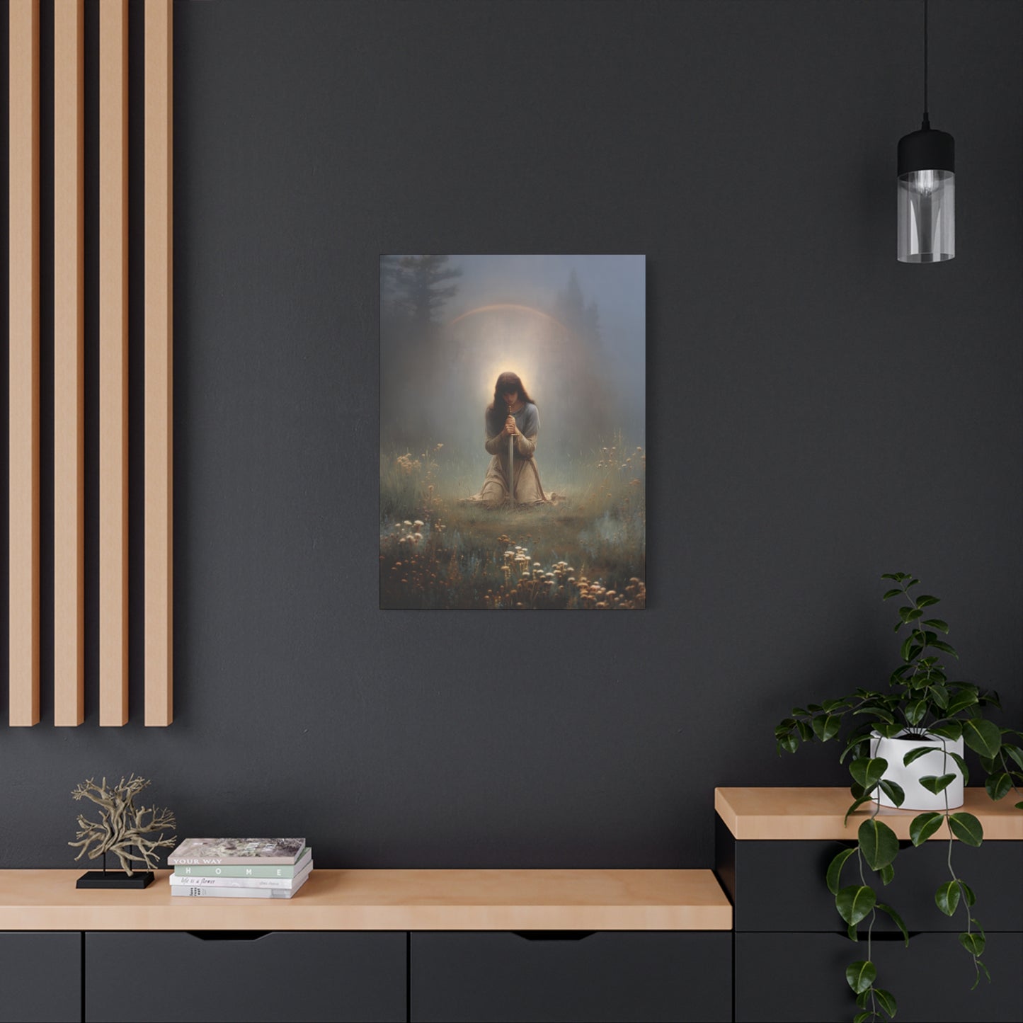 Saint Joan of Arc - Museum Wrapped Canvas - Sanctified Souls Print - Religious Art for your Home - Catholic Patron Saint Art