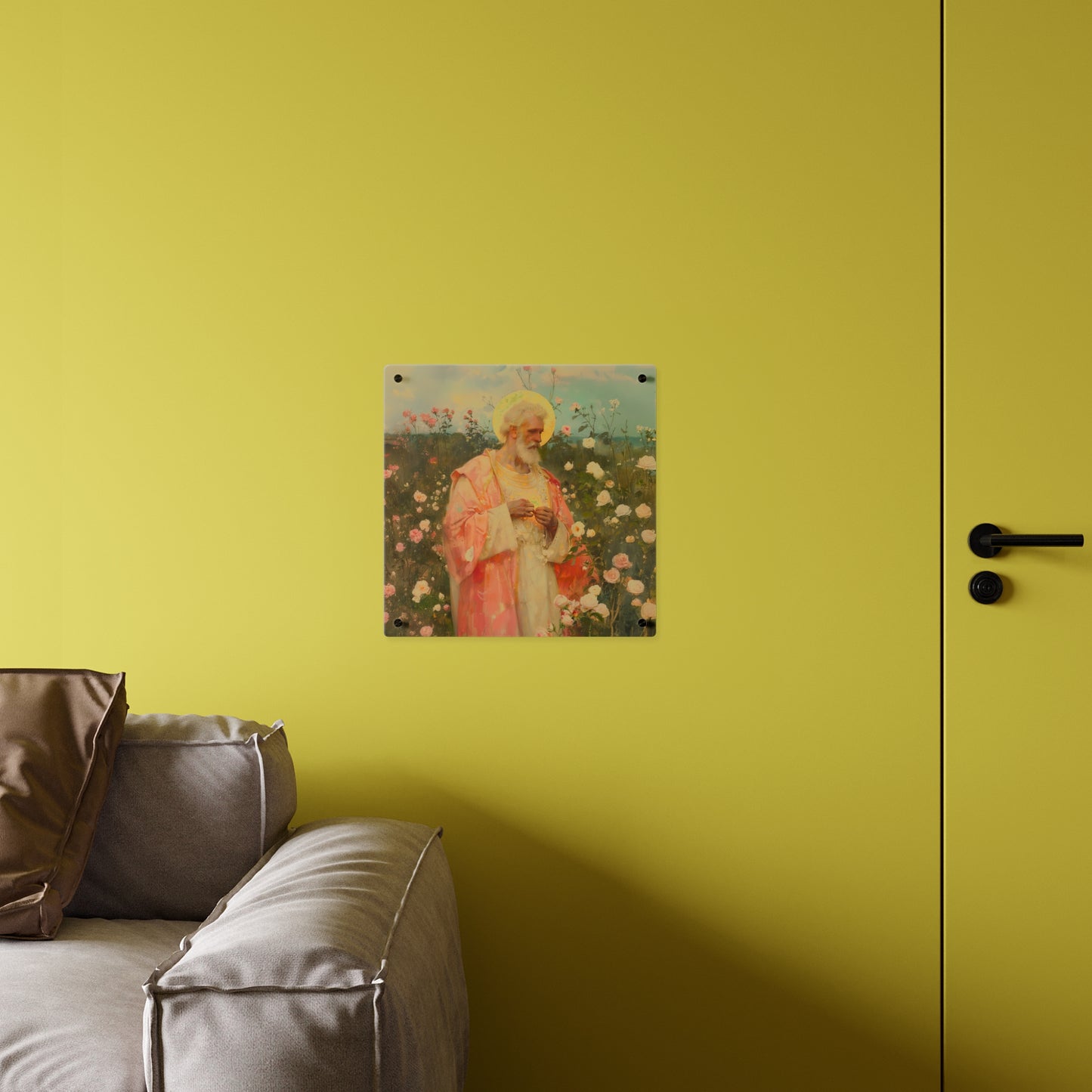 Saint Valentine Wall Art Panel - Ready to Hang Acrylic Print - Catholic Saint Art - Patron Saint Print - Catholic Saint Wall Art
