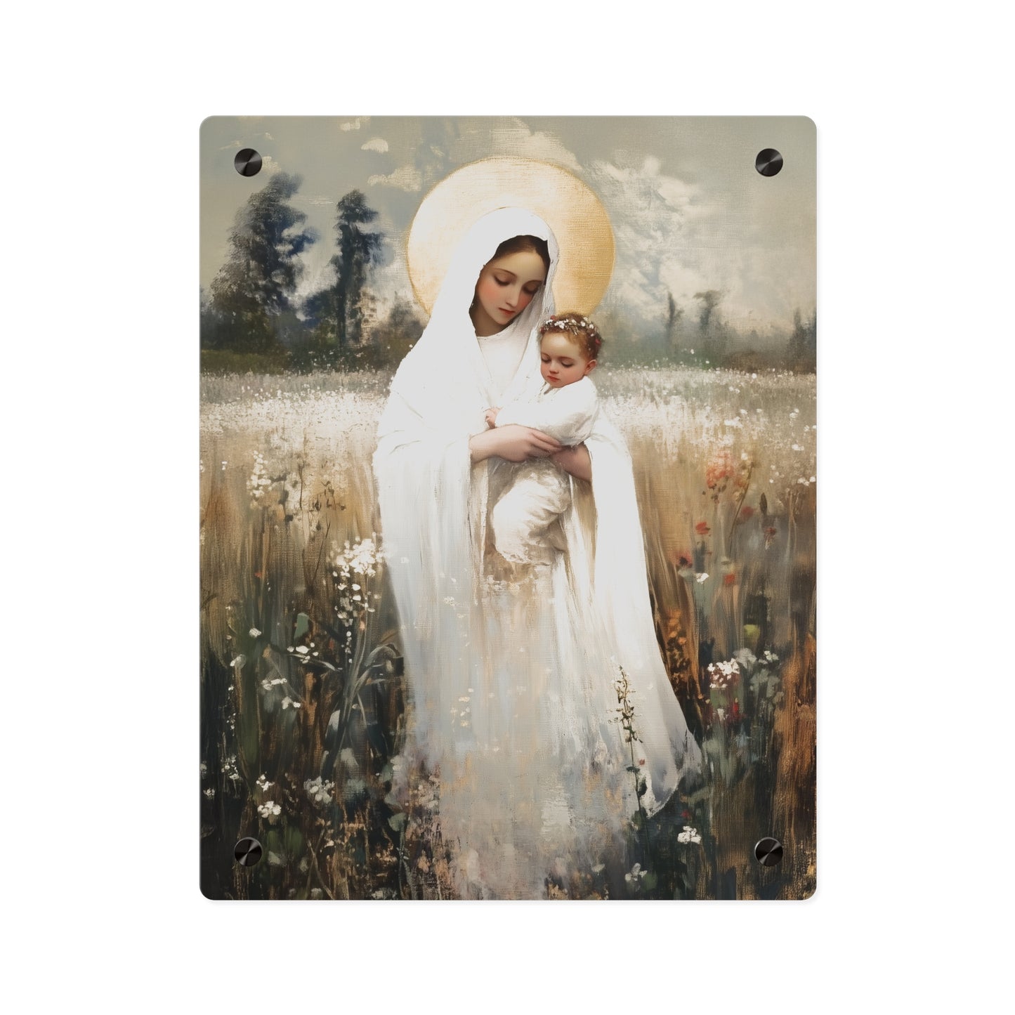 Our Lady of the Prairie Wall Art Panel - Ready to Hang Acrylic Print - Catholic Saint Art - Patron Saint Print