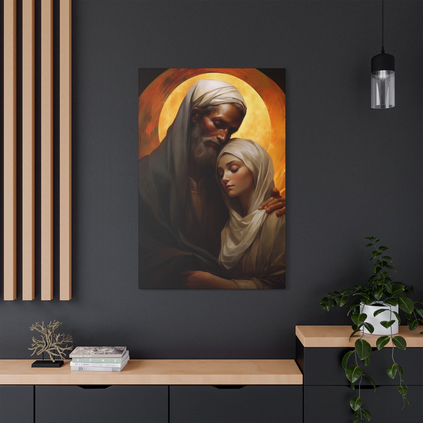 Saint Joachim and Saint Anne Canvas Print - Multiple Sizes - Catholic Home art - Museum Wrapped Canvas - Sanctified Souls Print