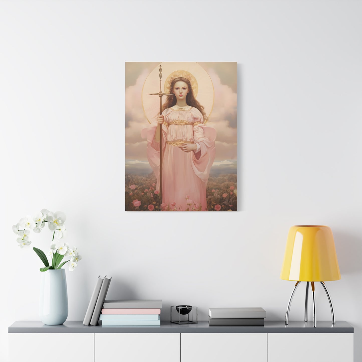 Saint Philomena Canvas Print - Multiple Sizes - Catholic Home art - Museum Wrapped Canvas - Sanctified Souls Print