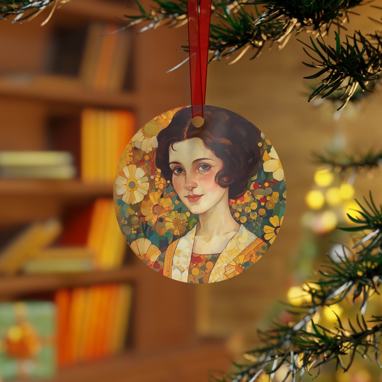 Saint Gianna Beretta Molla Metal Ornament - Religious Holiday Christmas Ornament and Keepsake - Double sided Keepsake Religious Ornament