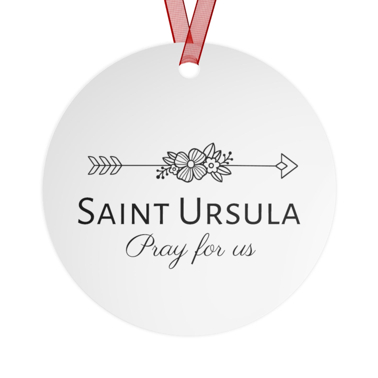 Saint Ursula - Religious Holiday Christmas Ornament and Keepsake - Double sided Keepsake Religious Ornament