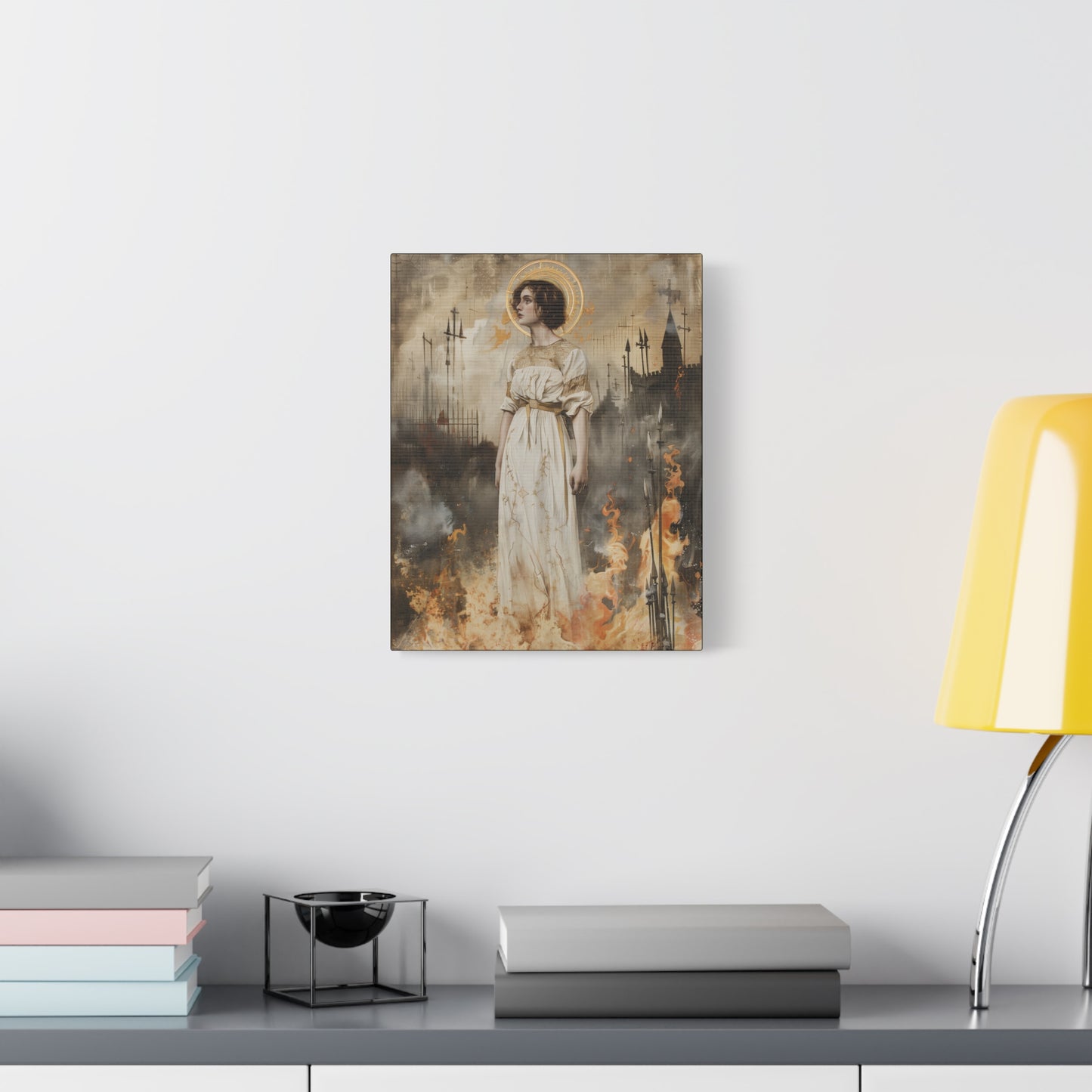 Saint Joan of Arc - Museum Wrapped Canvas - Sanctified Souls Print - Religious Art for your Home