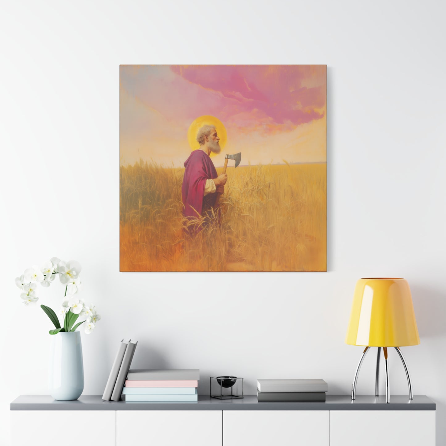 Saint Matthias - Museum Wrapped Canvas - Sanctified Souls Print - Religious Art for your Home - Catholic Patron Saint Art