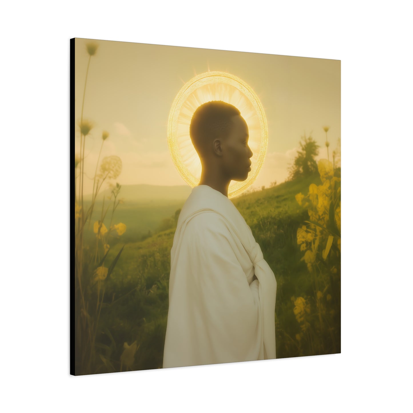 Saint Charles Lwanga - Museum Wrapped Canvas - Sanctified Souls Print - Religious Art for your Home - Catholic Patron Saint Art