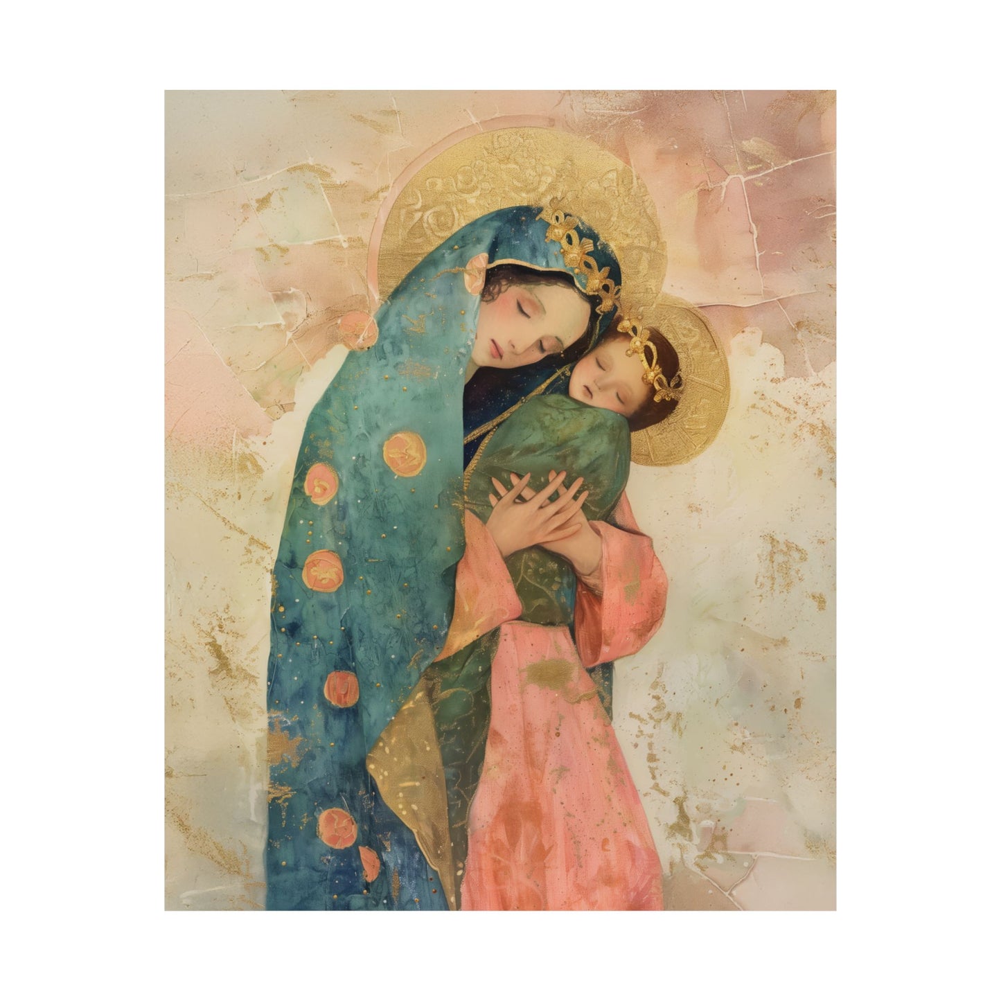 The Sweet Advocate of Souls - Mary, Help of Christians - Sanctified Souls Print - Multiple Sizes - Premium Matte Vertical Posters