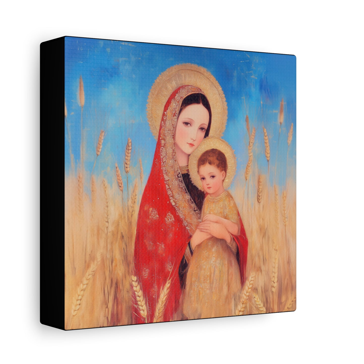 Our Lady of the Harvest - Multiple Sizes - Catholic Home art - Museum Wrapped Canvas - Sanctified Souls Print