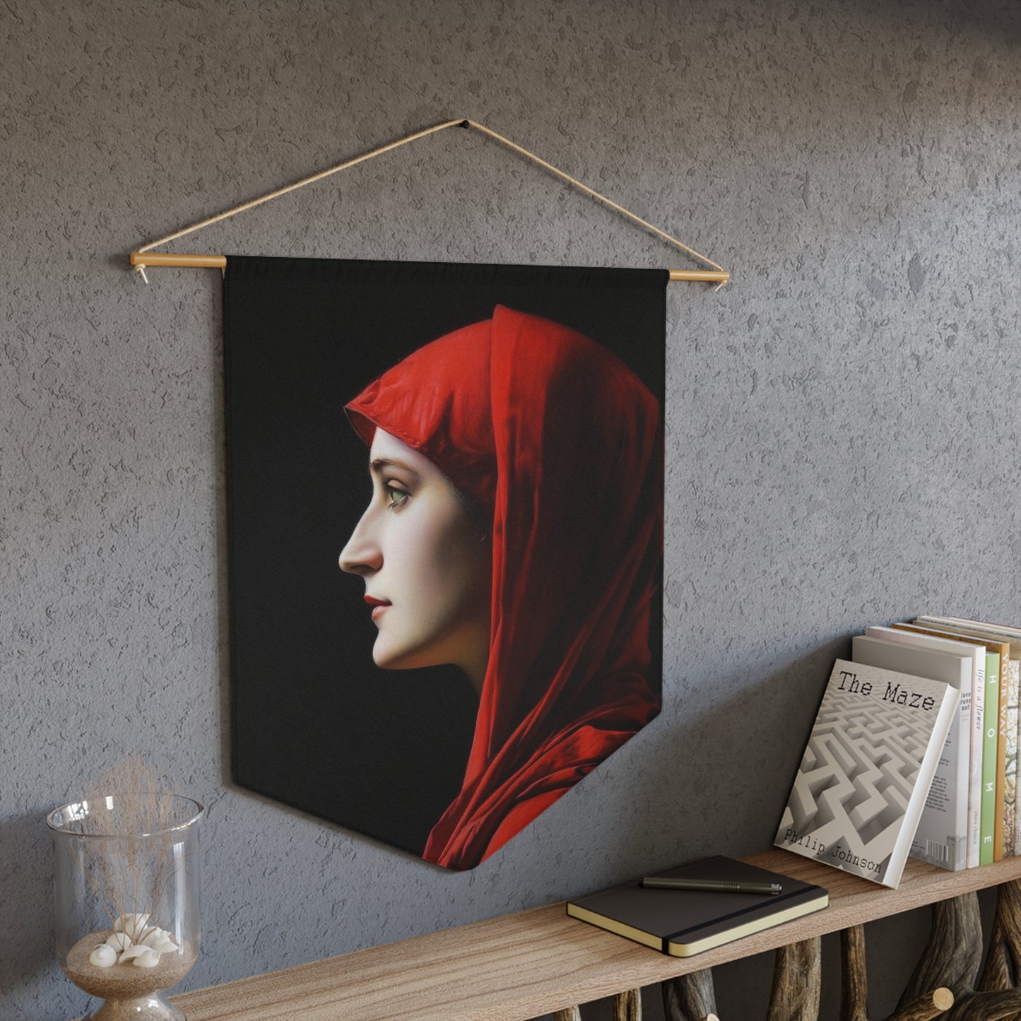Saint Fabiola Pennant / Banner / Wall Hanging - Prayer room art - Catholic Home Art - Large Saint Art for your home - 18" x 21"
