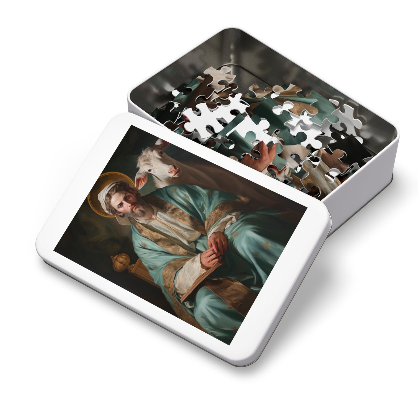 Saint Luke the Evangelist - Puzzle and Keepsake Tin - Jigsaw Puzzle (30, 110, 252, 500,1000-Piece) - Religious Puzzle