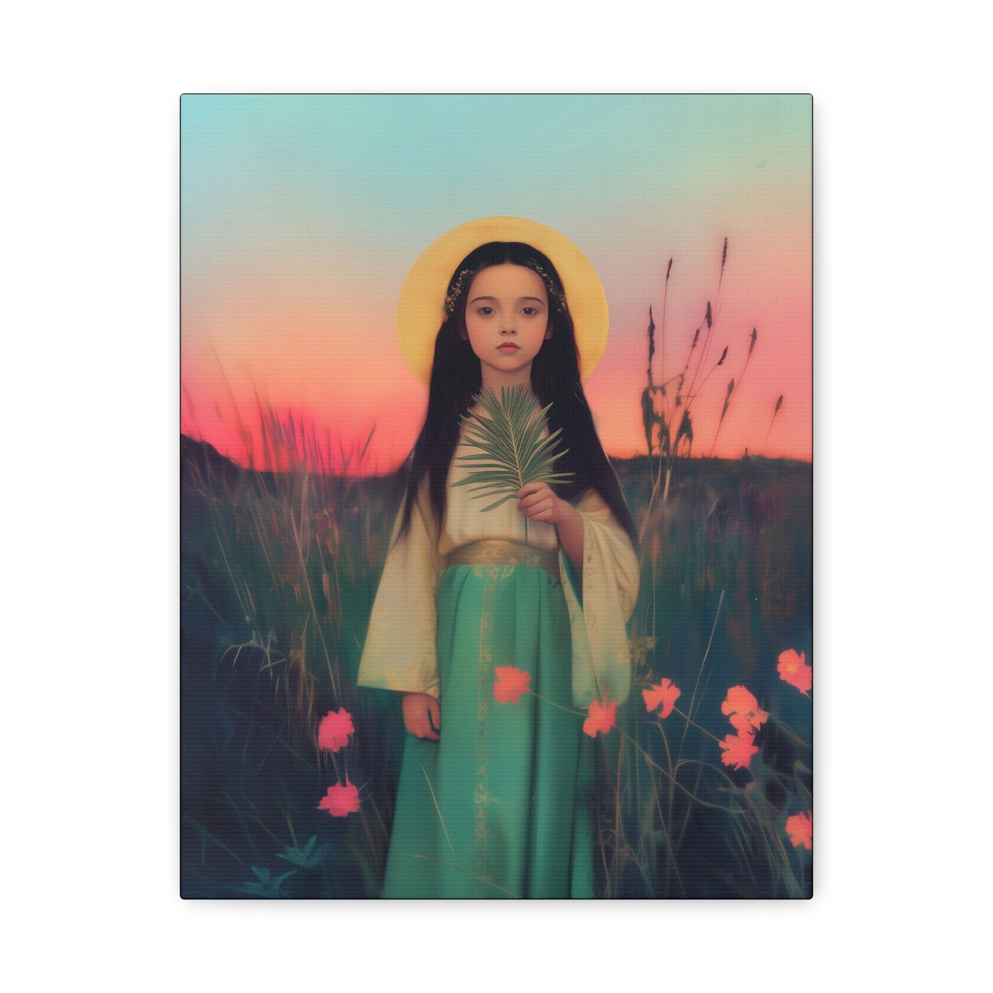 Saint Charity - Multiple Sizes - Catholic Home art - Museum Wrapped Canvas - Sanctified Souls Print - Martyr Saint