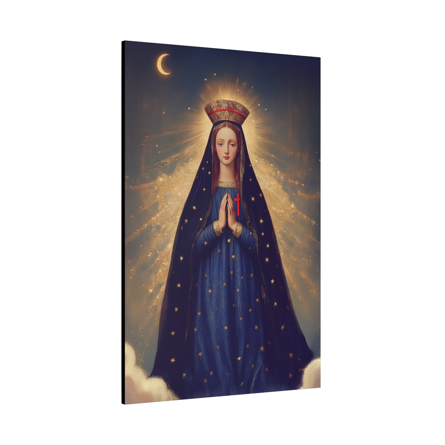 Our Lady of Pontmain - Multiple Sizes - Catholic Home art - Museum Wrapped Canvas - Sanctified Souls Print - Mother Mary Art