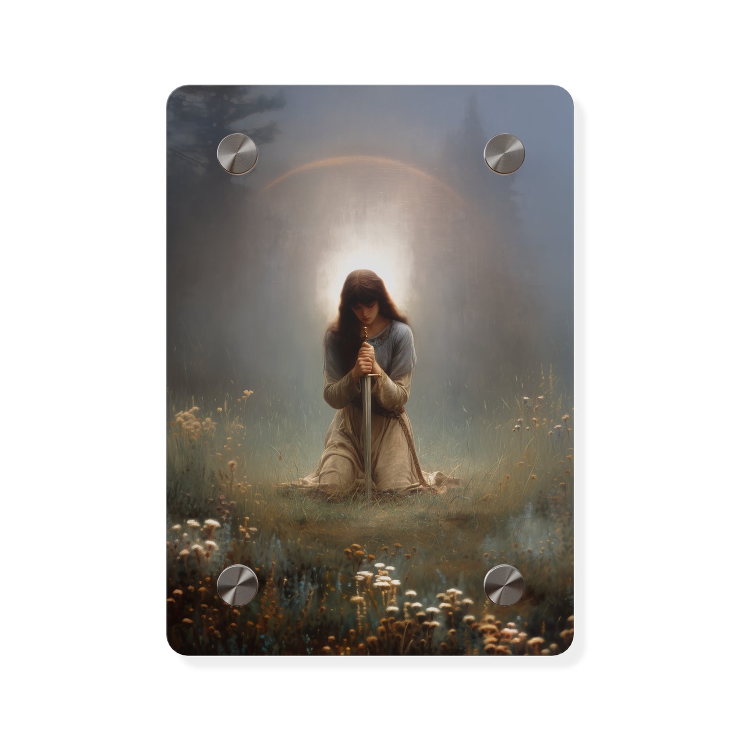Saint Joan of Arc Wall Art Panel - Ready to Hang Acrylic Print - Catholic Saint Art - Patron Saint Print - No Frame needed