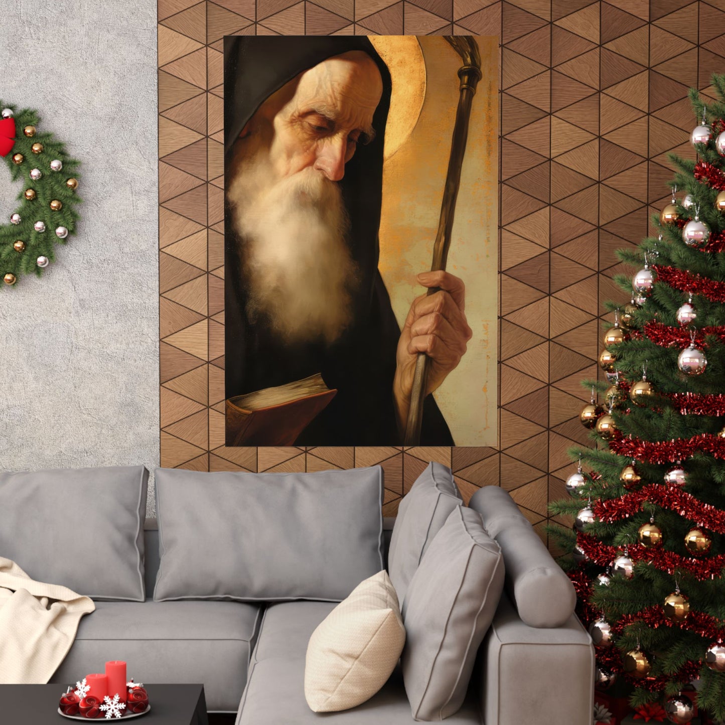 Saint Benedict - Sanctified Souls Print - Multiple Sizes - Premium Posters - Catholic Art - Christian Home Decor Artwork