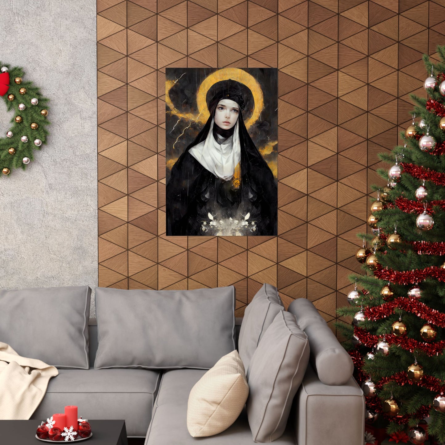 Saint Scholastica Print - Sanctified Souls Print - Multiple Sizes - Premium Matte Vertical Posters