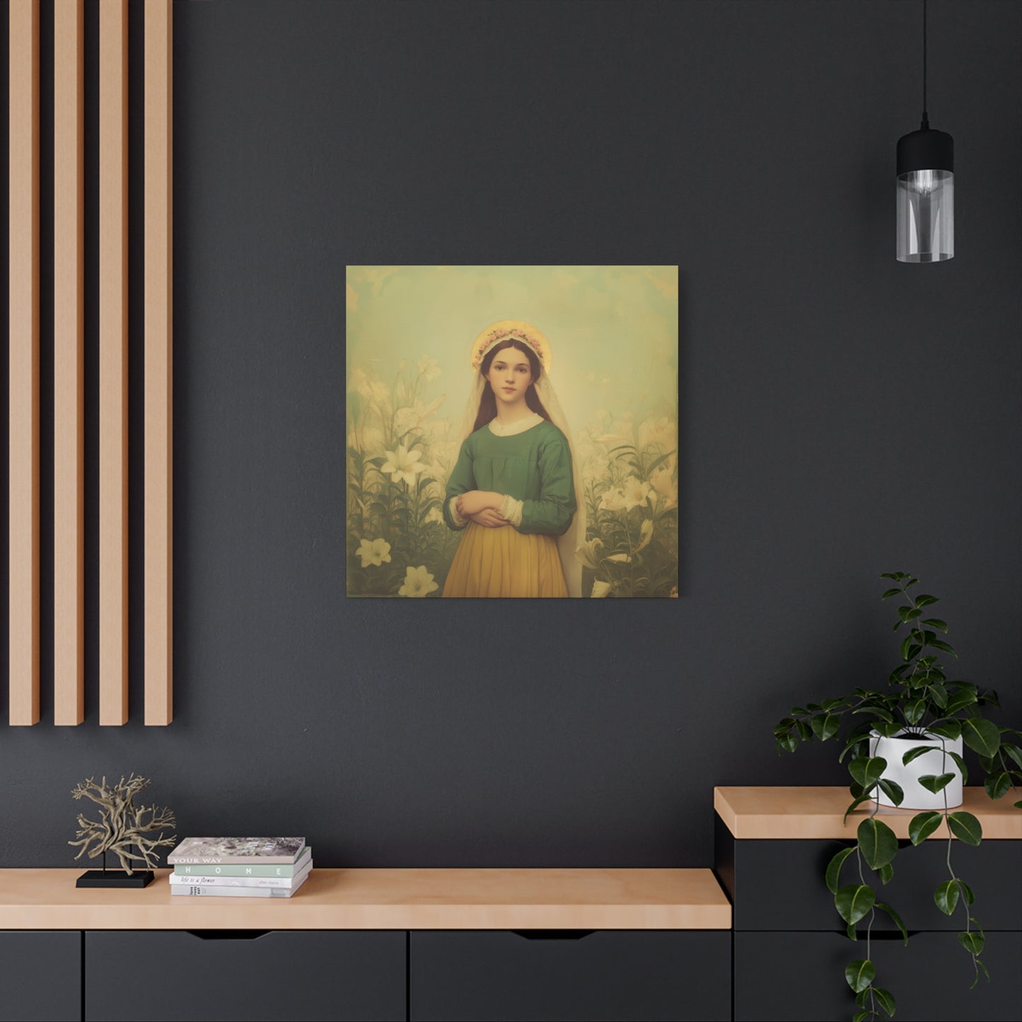 Saint Maria Goretti - Museum Wrapped Canvas - Sanctified Souls Print - Religious Art for your Home - Catholic Patron Saint Art