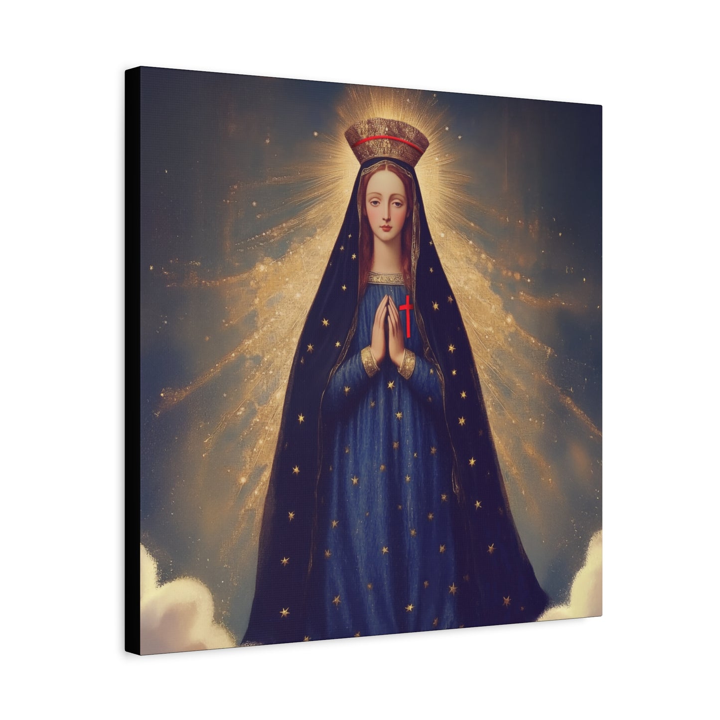 Our Lady of Pontmain - Multiple Sizes - Catholic Home art - Museum Wrapped Canvas - Sanctified Souls Print - Mother Mary Art