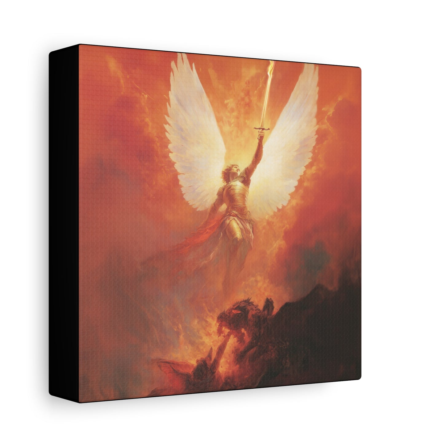 Saint Michael the Archangel - Museum Wrapped Canvas - Sanctified Souls Print - Religious Art for your Home - Angel Art - Religious