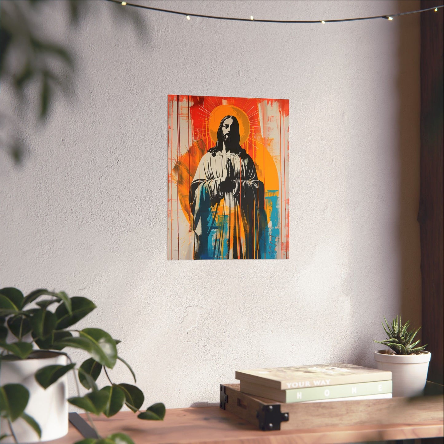 Jesus, King of Peace and Light - Sanctified Souls Print - Multiple Sizes - Premium Posters - Catholic Art - Christian painting