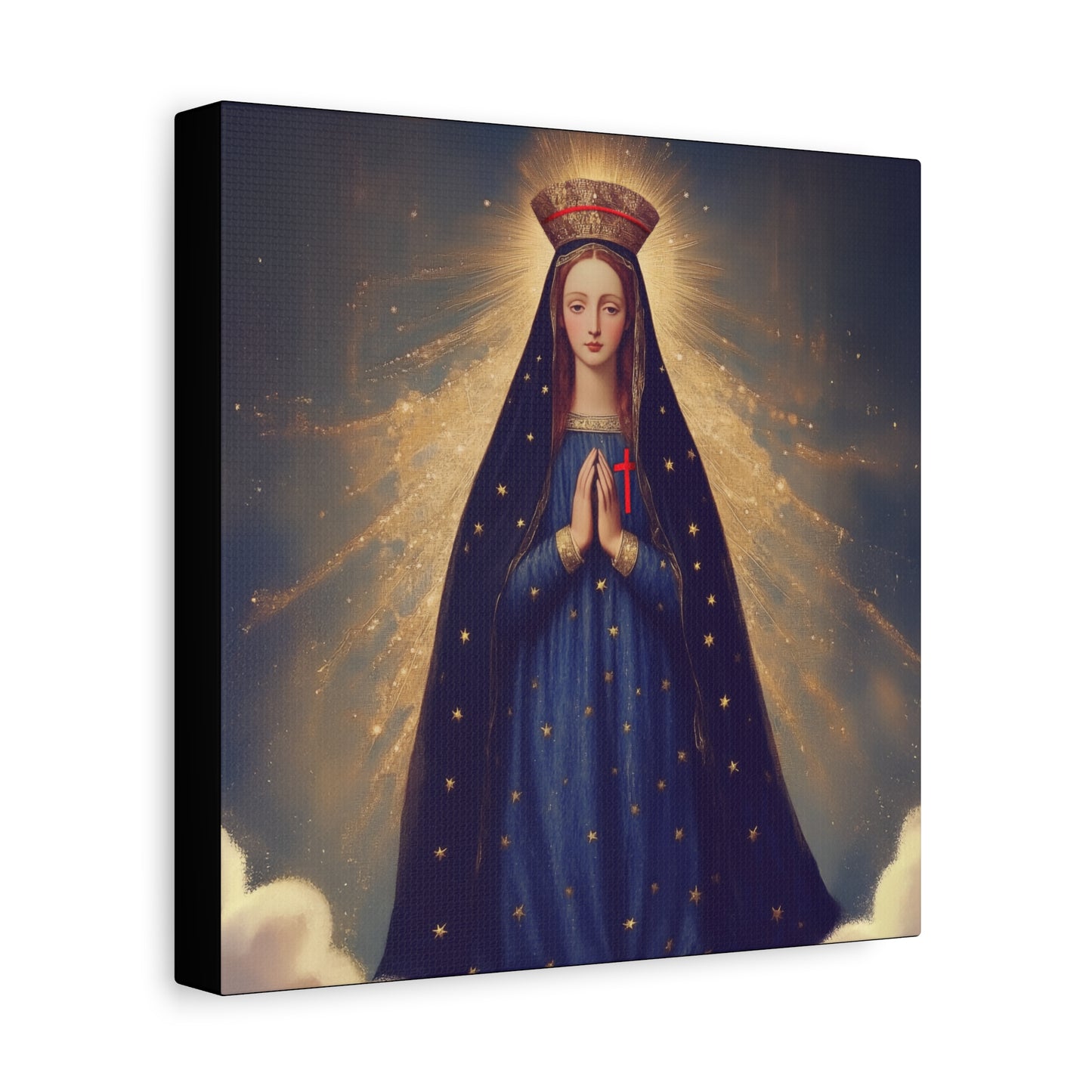 Our Lady of Pontmain - Multiple Sizes - Catholic Home art - Museum Wrapped Canvas - Sanctified Souls Print - Mother Mary Art