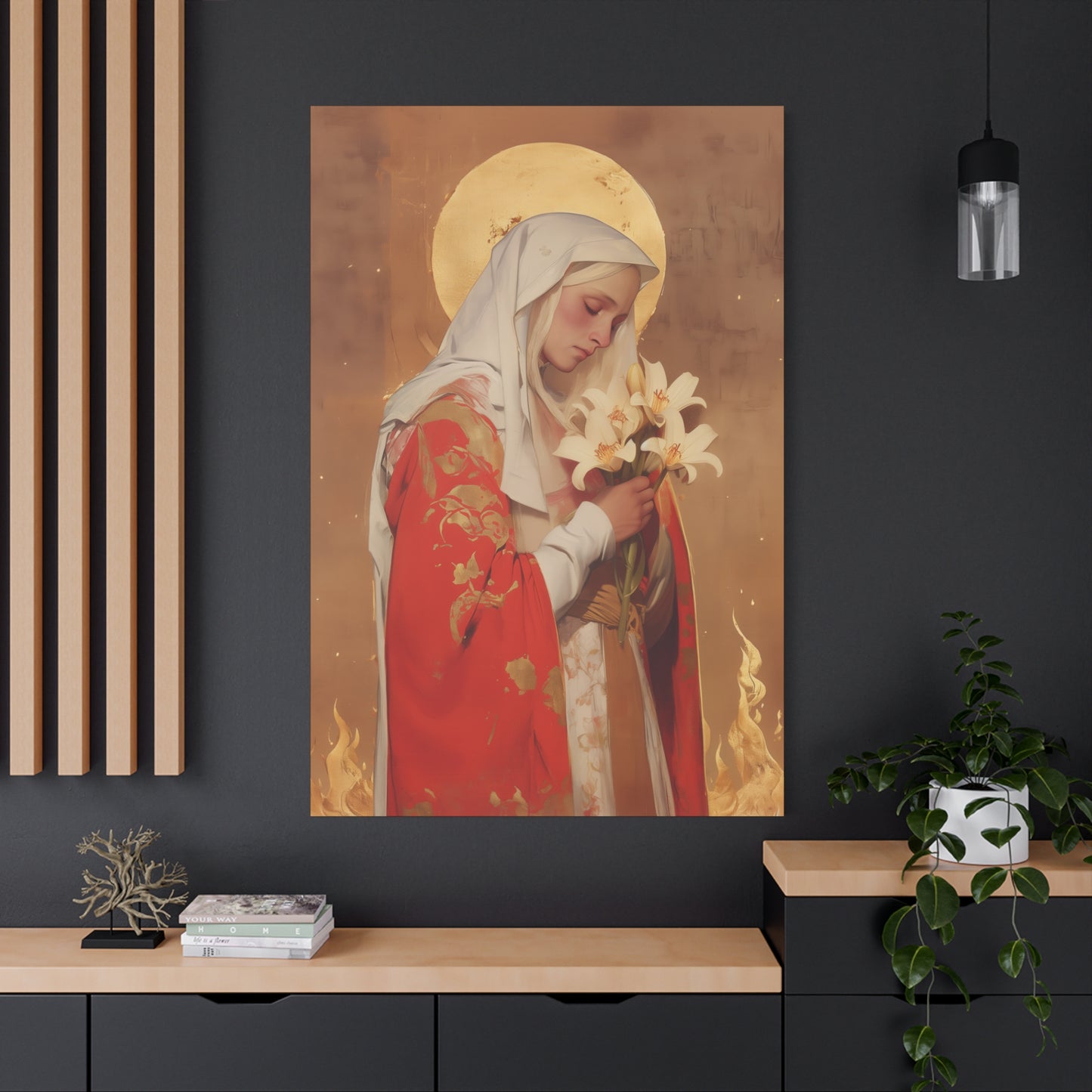 Saint Faith of Agen - Gallery Wrapped Canvas - Print - Religious Art for your Home - Catholic Art