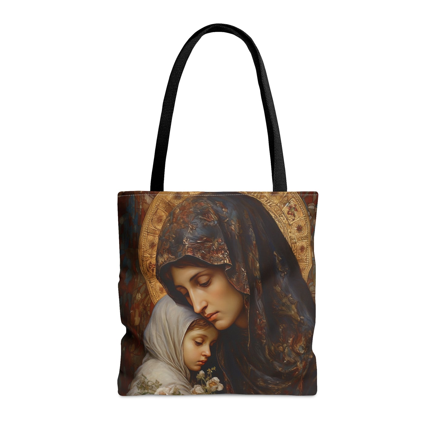 Mary, Mother of God - Protectress of Families Tote Bag - Large Medium Small Faith Art Bag - Catholic Faith Purse - Religious Carry All