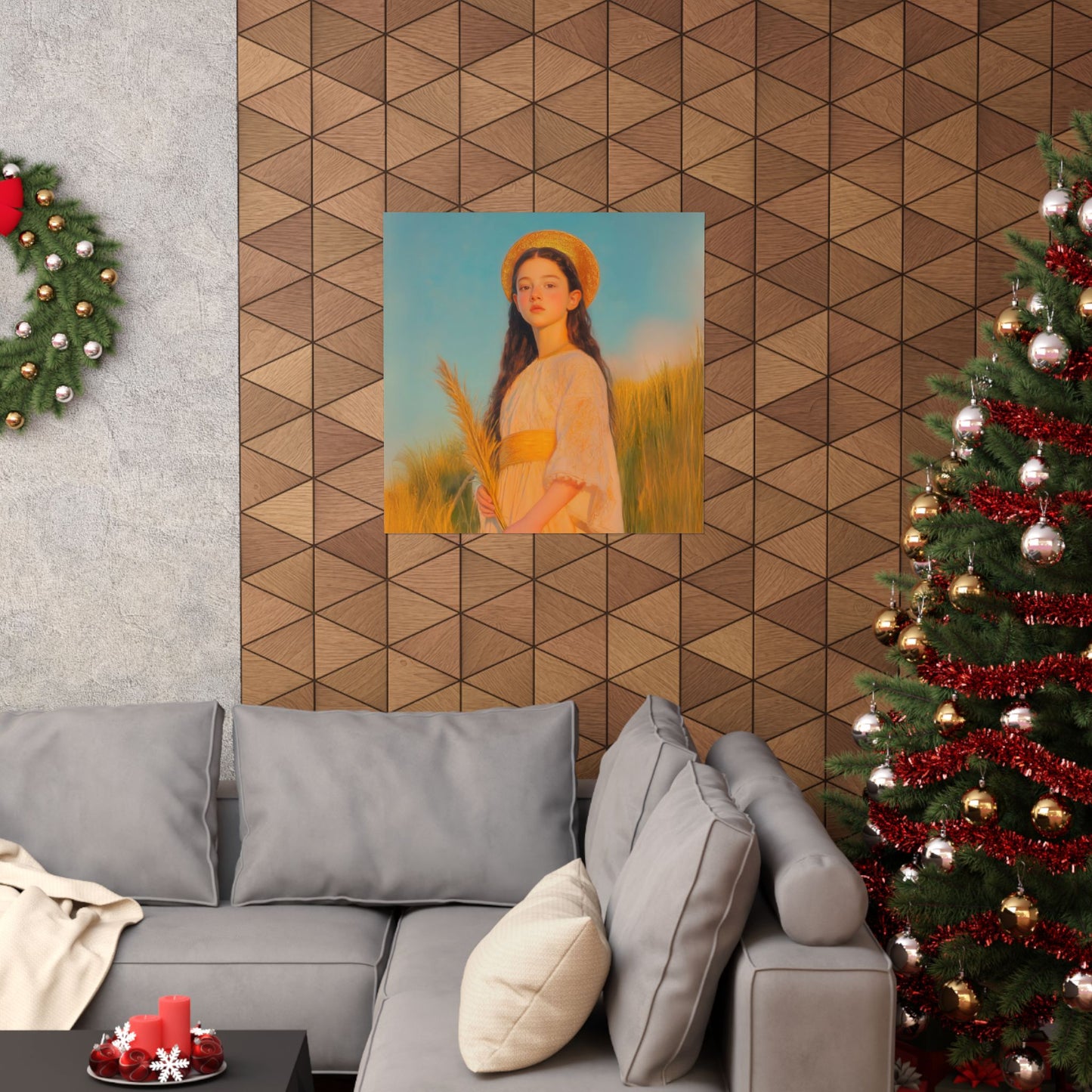 Saint Faith - Sanctified Souls Print - Multiple Sizes - Premium Posters - Catholic Art - Christian Home - Martyr Saint