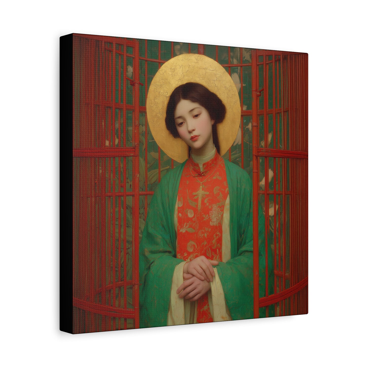 Saint Agnes Tsao Kou Ying - Museum Wrapped Canvas - Sanctified Souls Print - Religious Art for your Home - Catholic Patron Saint Art