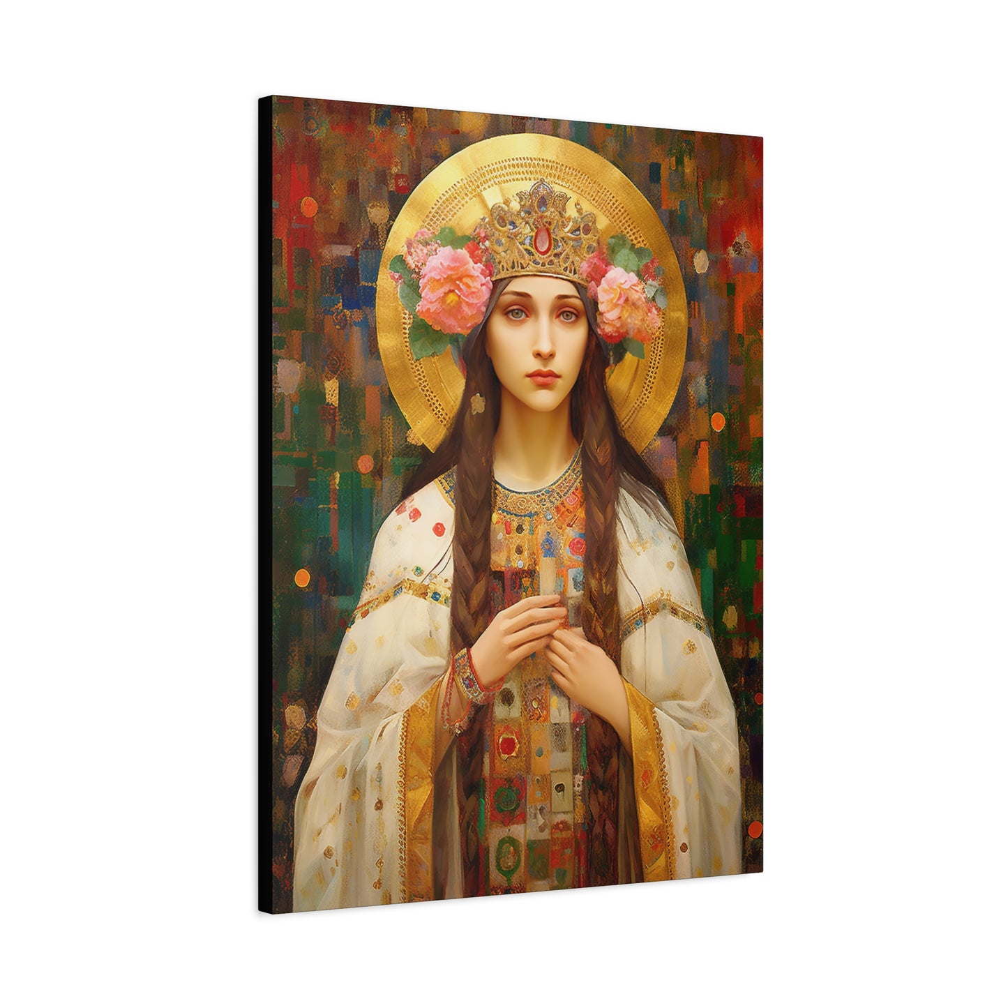 Saint Elizabeth of Hungary - Museum Wrapped Canvas - Sanctified Souls Print - Religious Art for your Home