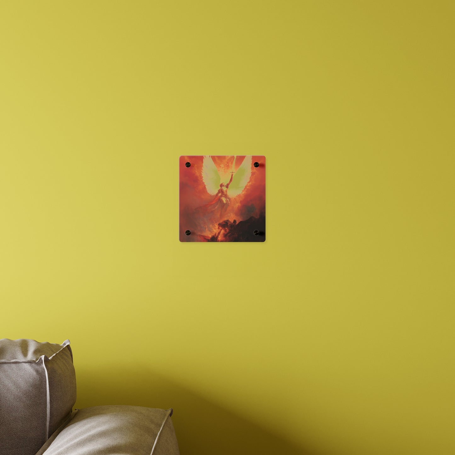 Saint Michael the Archangel Wall Art Panel - Ready to Hang Acrylic Print - Catholic Saint Art - Patron Saint Print - No Frame needed