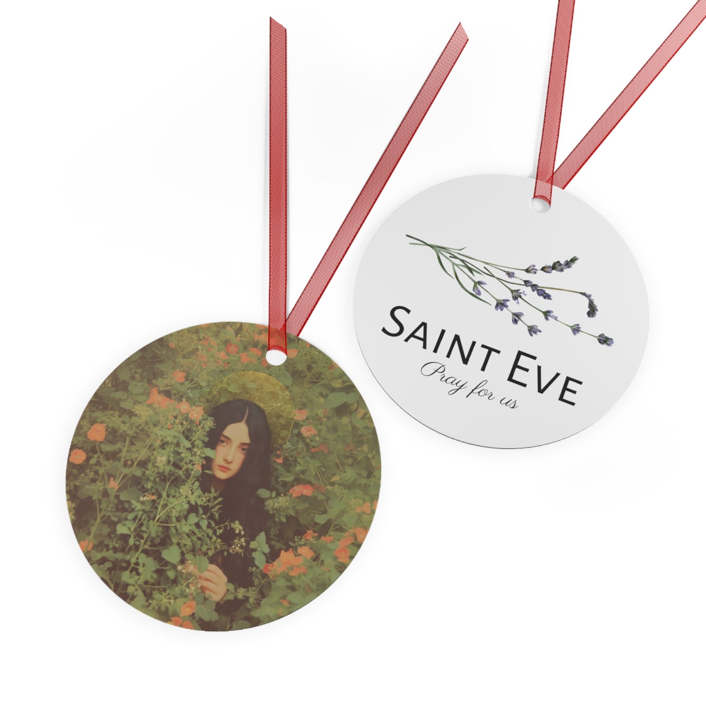Saint Eve - Ornament - Religious Holiday Christmas Ornament and Keepsake - Double sided - Religious Artwork