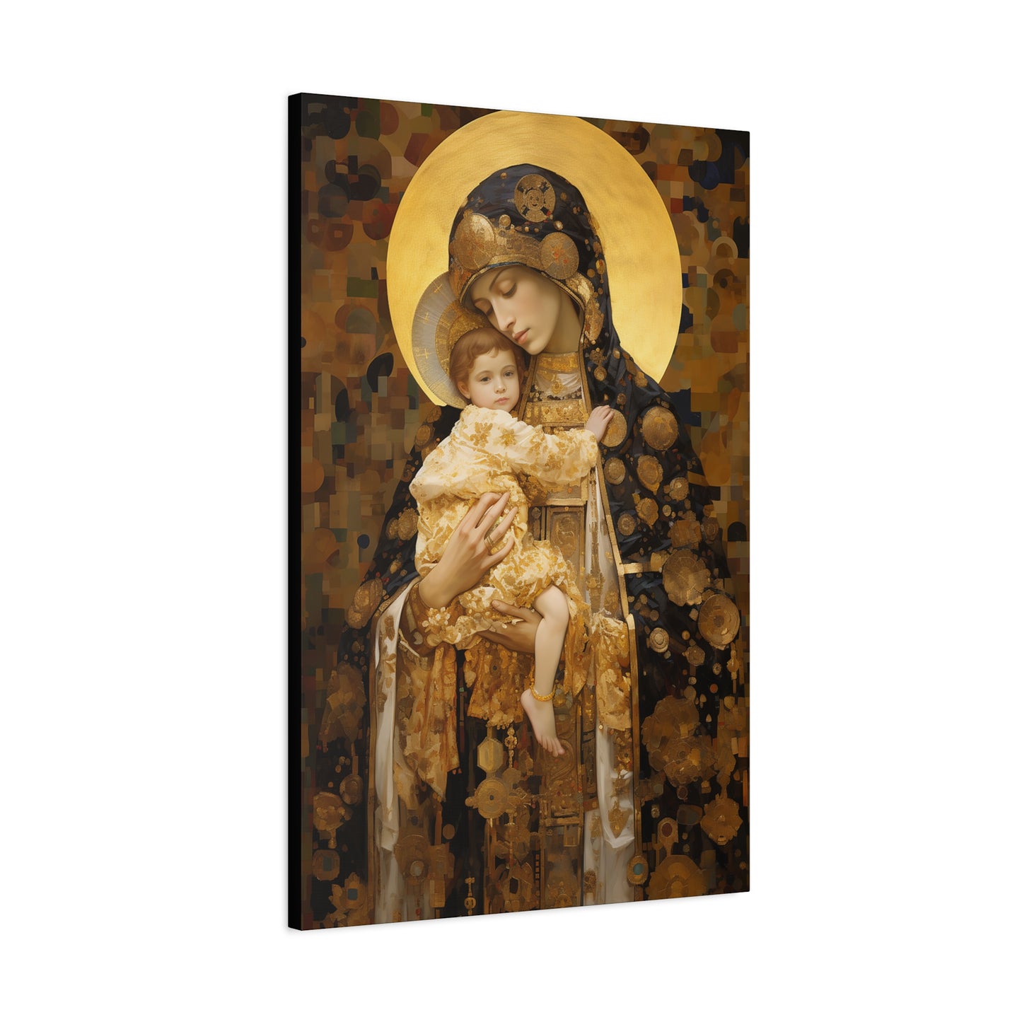 The Light of Love - Museum Wrapped Canvas - Sanctified Souls Print - Religious Art for your Home - The Virgin Mary and The Christ Child