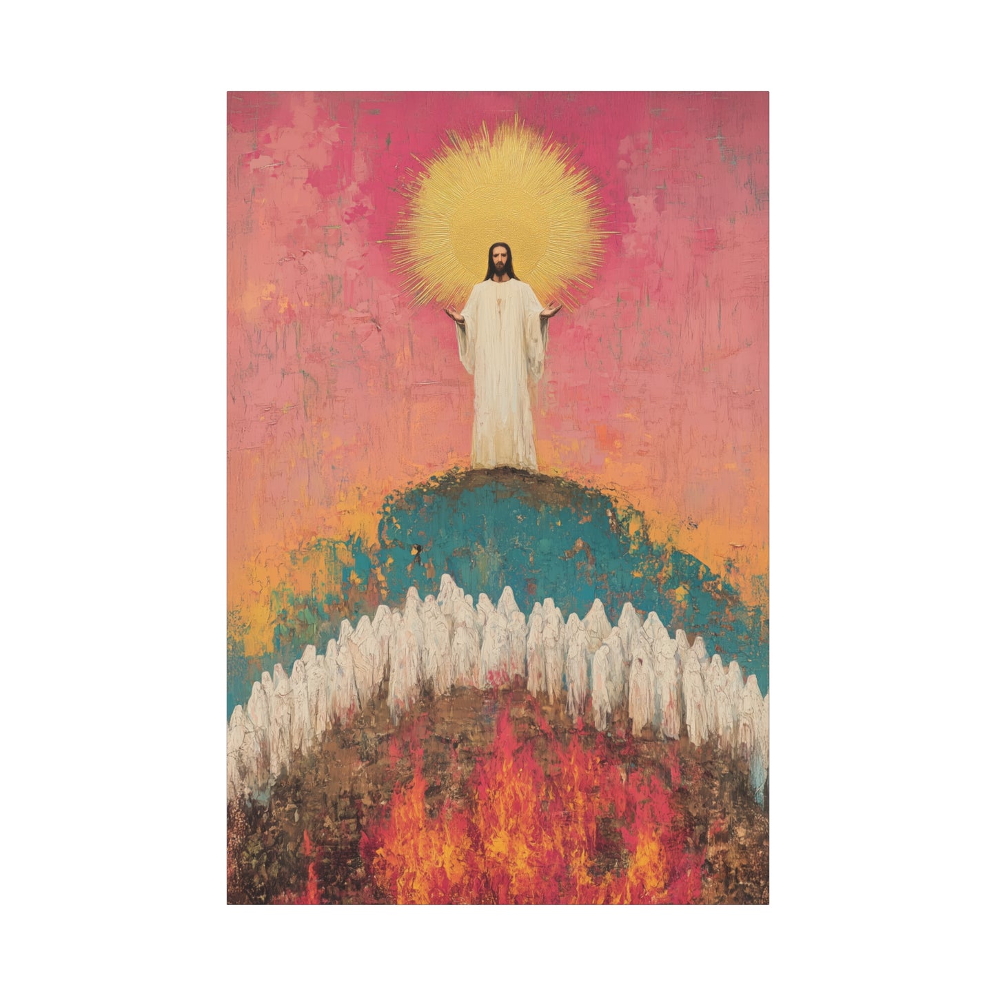 Light Pierced the Abyss - Museum Wrapped Canvas - Sanctified Souls Print - Religious Art for your Home