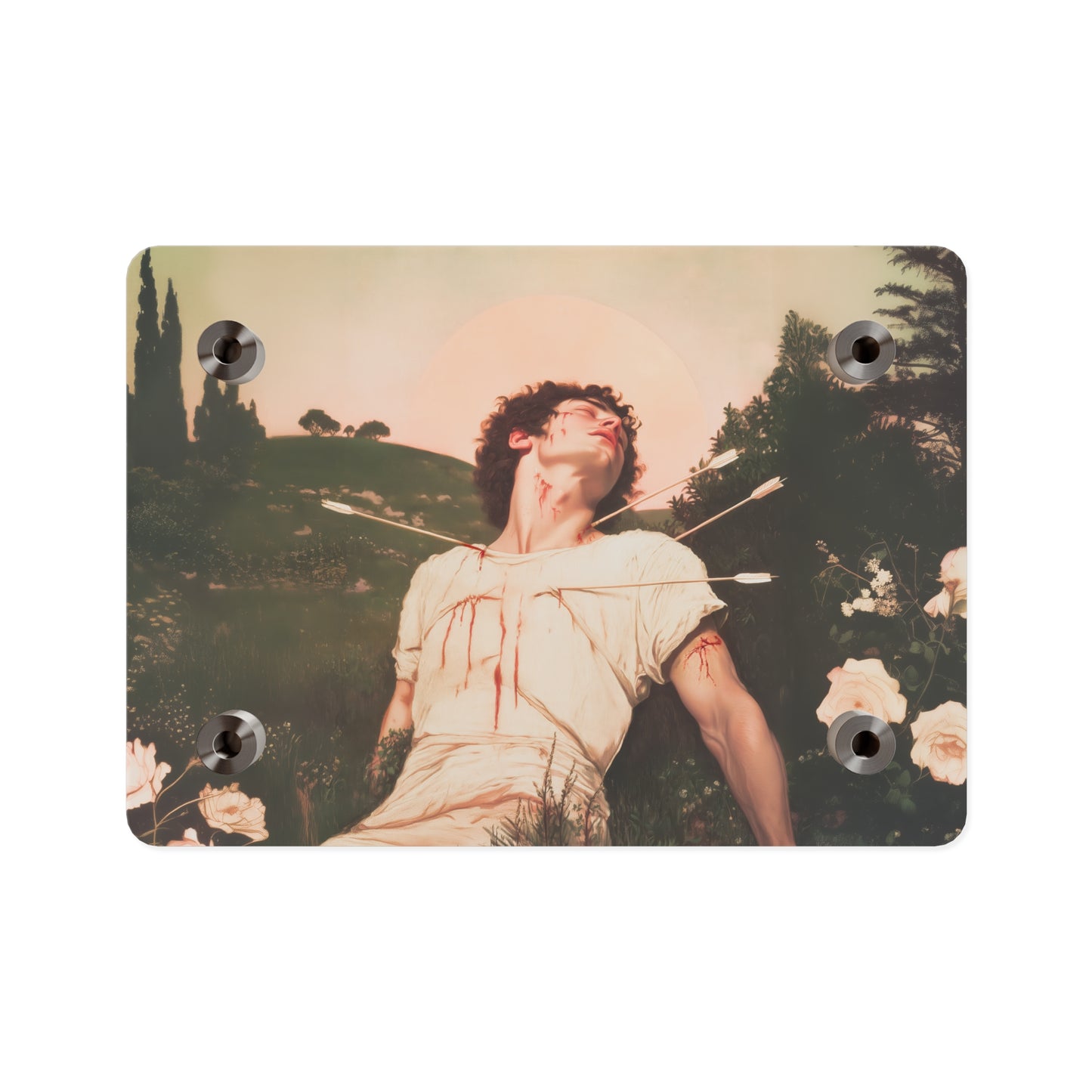 Saint Sebastian Wall Art Panel - Ready to Hang Acrylic Print - Catholic Saint Art - Patron Saint Print - No Frame needed