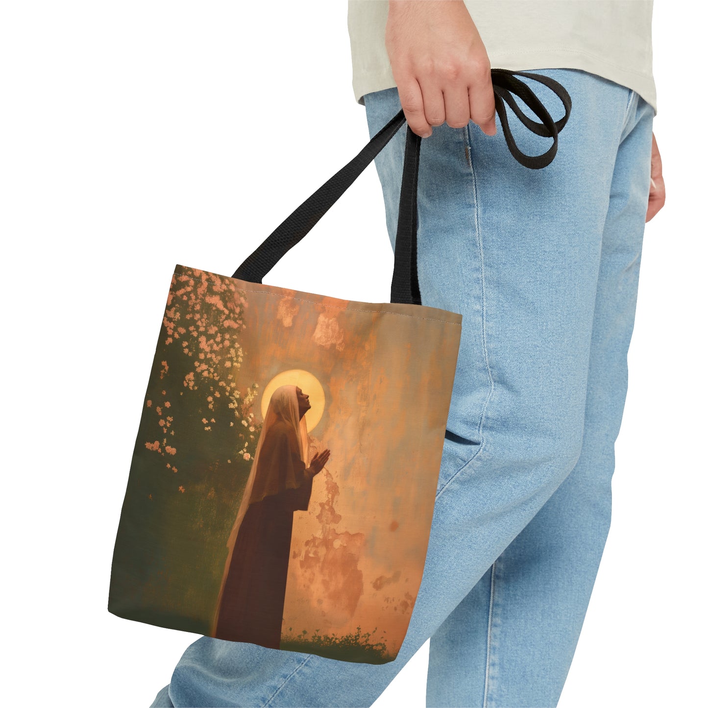Saint Monica - Tote Bag - Large Medium Small Faith Art Bag - Bible Study Faith Purse - Double Sided