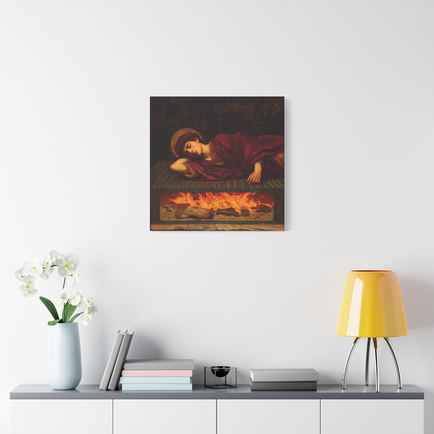 Saint Lawrence - Museum Wrapped Canvas - Sanctified Souls Print - Religious Art for your Home - Catholic Patron Saint Art