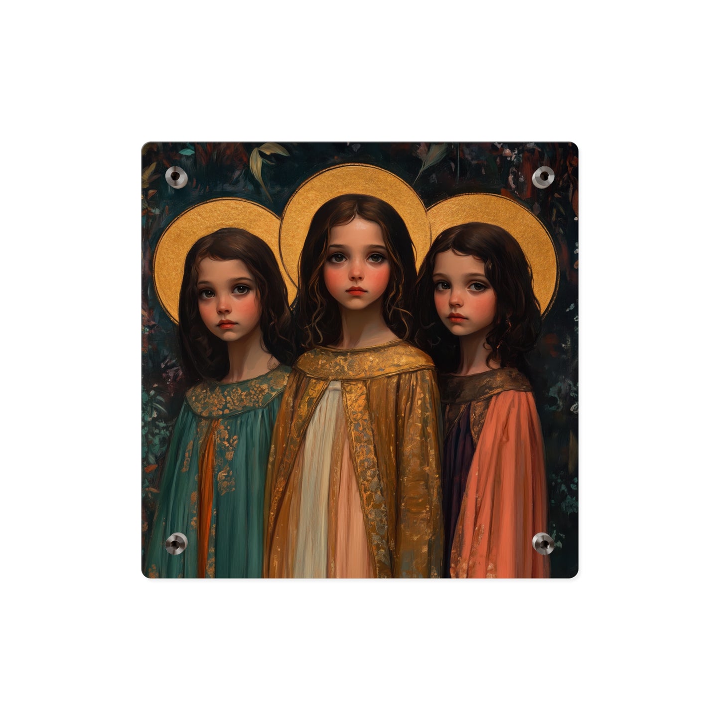 Saints Faith, Hope and Charity Acrylic Wall Art Panel - Ready to Hang Acrylic Print - Catholic Saint Art Print - Sister Art