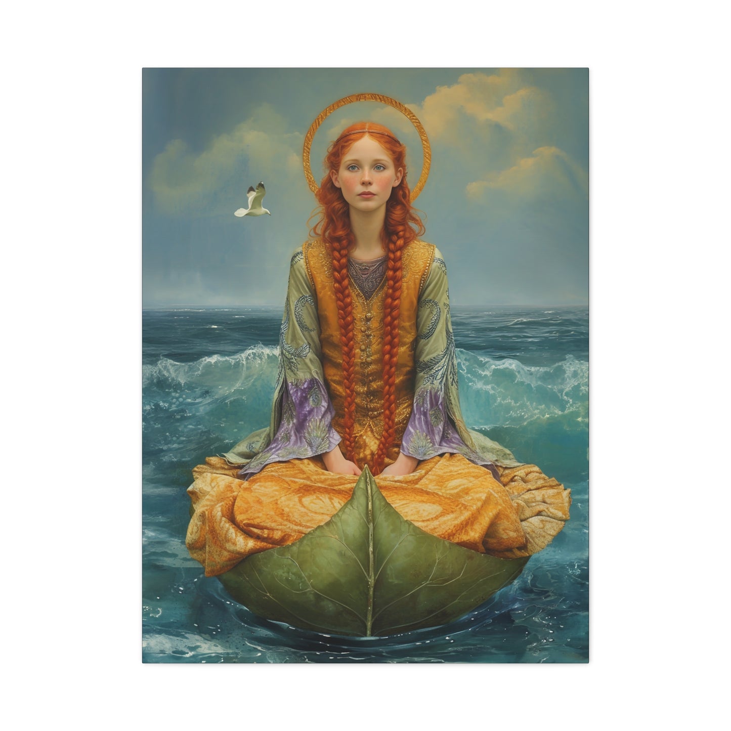 Saint Ia of Cornwall - Museum Wrapped Canvas - Sanctified Souls Print - Religious Art for your Home