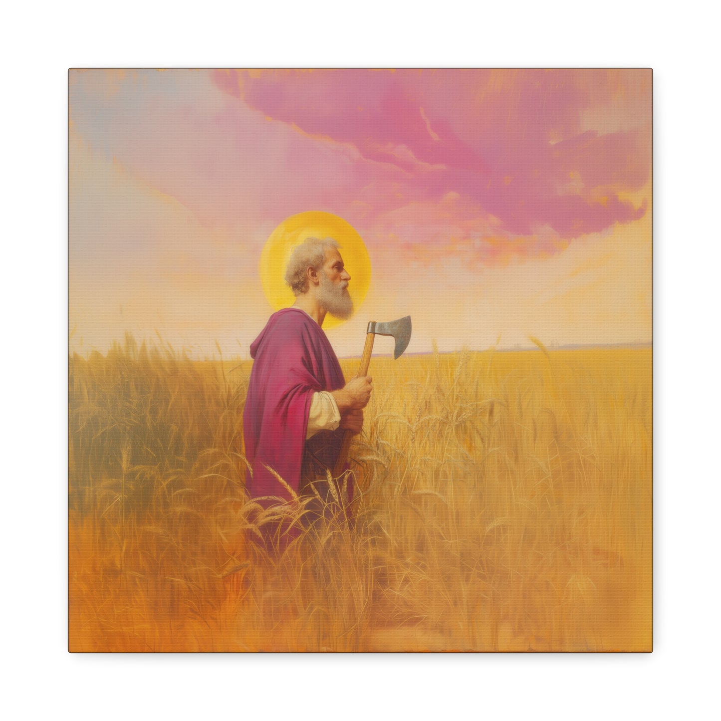 Saint Matthias - Museum Wrapped Canvas - Sanctified Souls Print - Religious Art for your Home - Catholic Patron Saint Art