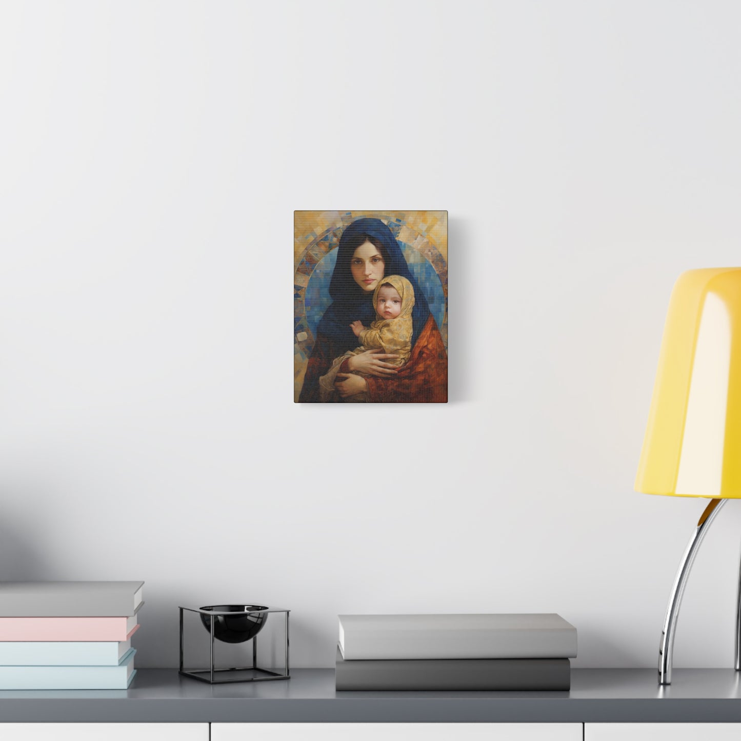 Maternal Seraph - Virgin Mary and Infant Jesus - Museum Wrapped Canvas - Religious Art for your Home - Catholic Art - Mary and Christ Child