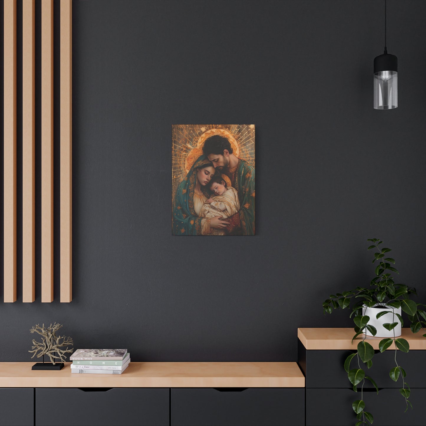 Divine Harmony - The Holy Family - Museum Wrapped Canvas - Sanctified Souls Print - Religious Art - Jesus, Mary and Joseph Art