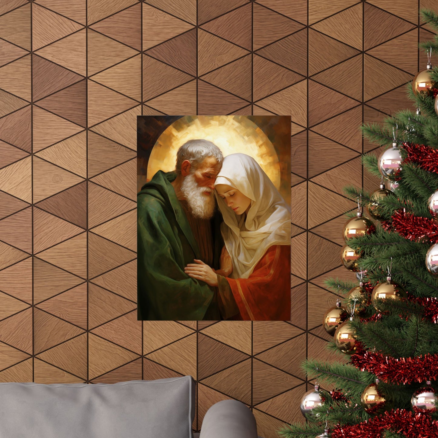 Saints Zechariah and Elizabeth - Sanctified Souls Print - Multiple Sizes - Premium Matte Vertical Posters - Catholic Art for the home